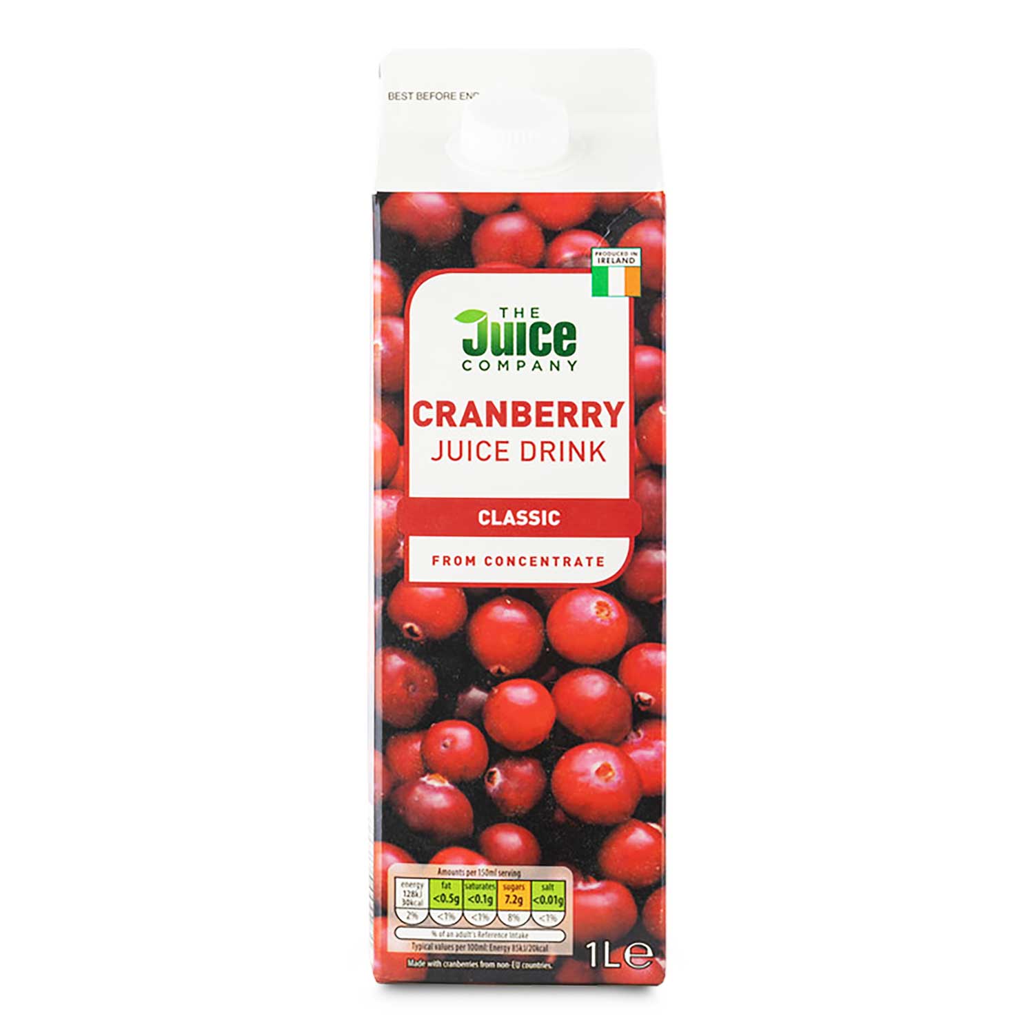 Cranberry Juice Drink Classic From Concentrate 1l The Juice Company